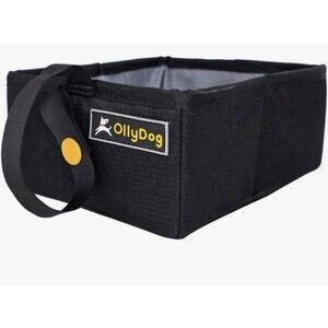 OllyDog Crumple Travel Bowl Raven Black Collapsible Dog Food Water Bowl